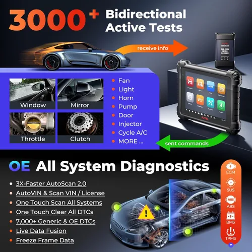 Miniatura 7 de Autel Escáner inteligente MaxiSys MS909: MS909 2026 Igual que Ultra MS919, hasta MS908S PRO II Elite II PRO, reparación de motor TruSpeed como Ultra