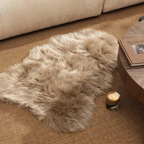 Miniatura 170 de Ashler Home Deco - Tapete de pelo sintético de oveja, mullido, suave, de 2 x 3 pies, lavable a máquina, dormitorio, habitación de los niños, sala