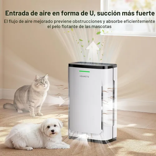 Miniatura 2 de Purificador de aire para mascotas grande para el hogar de hasta 4200 pies cuadrados, aspira pelo flotante de perro y gato, filtro de 7 etapas