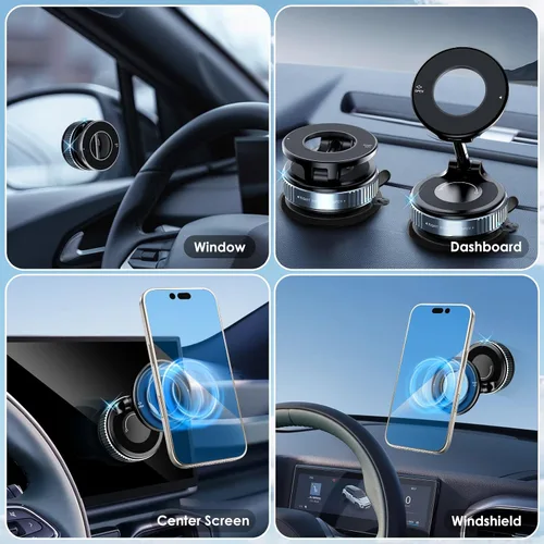 Miniatura 3 de Soporte magnético de teléfono para automóvil, modelo 2026 N52 Magnets Pro, succión ultra fuerte de 108 libras, regalo ideal para conductores, regalo