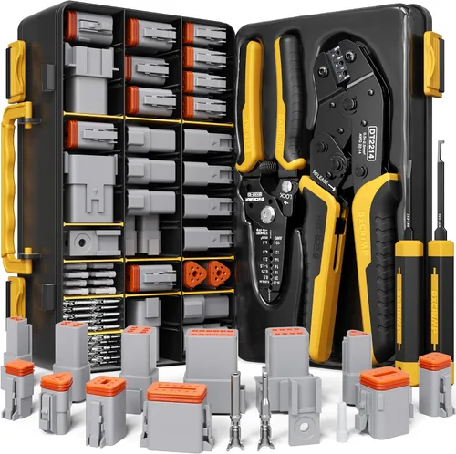 Miniatura 11 de Kit de herramienta de crimpado de conectores DxCRIMP Deutsch DT Series, conectores eléctricos impermeables para automóviles de 2/3/4/6 pines