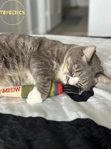 Miniatura 5 de Doobie - Juguetes de hierba gatera para gatos, suaves, resistentes a las mordeduras, con forma larga para patadas y aliviar el estrés