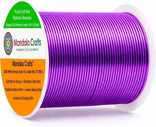 Miniatura 87 de Mandala Crafts - Alambre de aluminio anodizado de 8 calibre para hacer joyas - 9.75 m de alambre flexible negro colorido - Flexible para bonsái