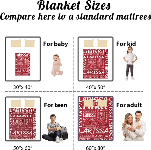 Miniatura 6 de Manta personalizada con nombre para niños, manta personalizada con nombre de bebé súper suave para niños y niñas, manta con monograma con nombre