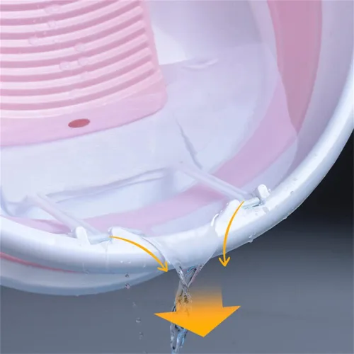 Miniatura 6 de Lavabo plegable para lavar a mano, bañera antideslizante con tabla de lavado integrada para lavar a mano lavandería hogar (verde)
