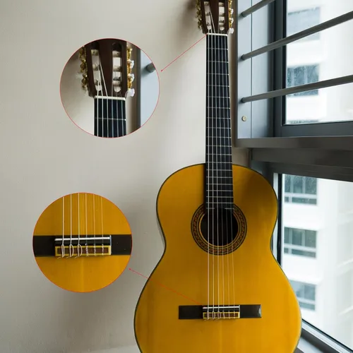 Miniatura 5 de SAPHUE 6 piezas de trastes de hueso sin blanquear para guitarra eléctrica, bajo, guitarra clásica y acústica, mandolina, banjo, ukelele