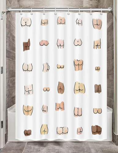 Miniatura 19 de JAWO Cortina de ducha de vaca de granja para baño, bonito juego de cortinas de ducha de tela de granja rústica sobre madera, divertidos accesorios