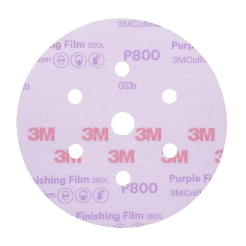 Miniatura 7 de Disco de película para acabado púrpura antipolvo, modelo P1 3769 de 6 pulgadas, de 3M, P1200, 5