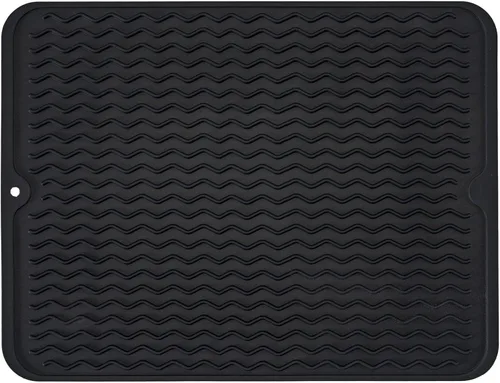 Miniatura 22 de Tapete de silicona para secar platos, antideslizante, fácil de limpiar, tapete escurridor de platos grande resistente al calor para encimera