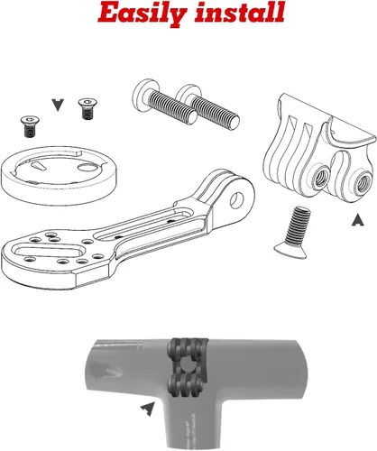 Miniatura 5 de x xotic tech Soporte de ángulo ajustable para computadora compatible con manillar integrado Colnago CC01 V4Rs C68, compatible con Garmin o Wahoo