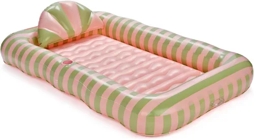 Miniatura 10 de FUNBOY Tanning Pool Lounger Float, XL 72'' x 48'' Pool Float with Custom Pillow and Large Cup Holder, Perfect for Pool or Backyard. Azul