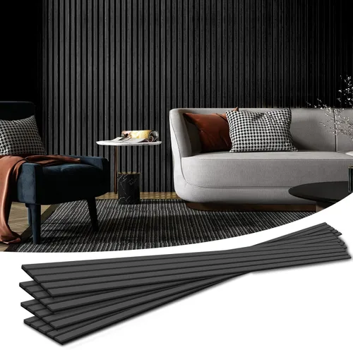 Miniatura 11 de Art3d Paneles acústicos de listones de madera para decoración elegante y reducción de ruido, panel texturizado 3D para techo y pared, paquete