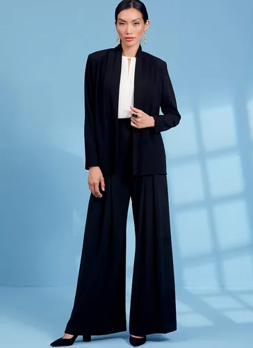 Miniatura 7 de Vogue V1620E5 - Chaqueta sin forro para mujer, parte superior y pantalones holgados, patrones de costura por Tom y Linda Platt, tallas 14-22