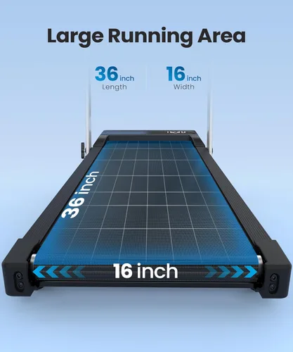 Miniatura 5 de WELLFIT Caminadora con barra de agarre, caminadora con inclinación del 10% para el hogar, capacidad de peso de 320 libras, caminadora pequeña