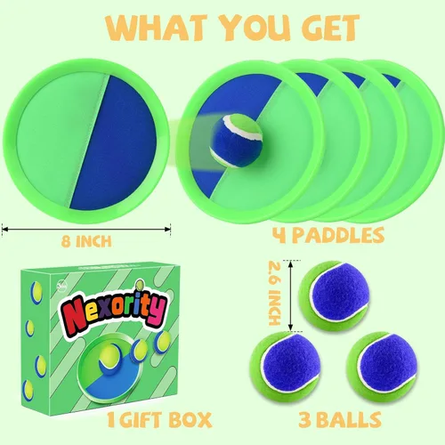 Miniatura 7 de Juego de pelotas para lanzar y atrapar, juguetes de playa para niños, juguetes al aire libre y juegos de patio para niños y niñas, mejora
