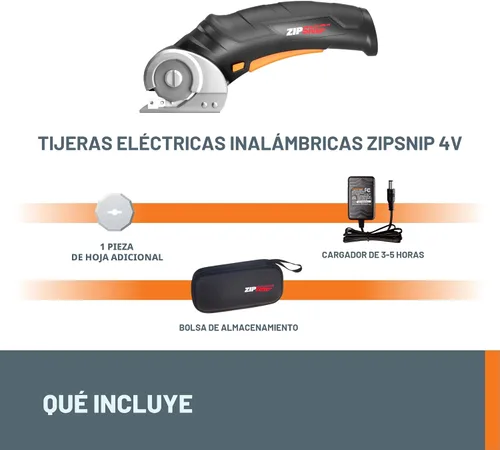 Miniatura 8 de Worx Zipsnip - Tijeras eléctricas inalámbricas, cortador de caja de cartón recargable, tijeras de tela potentes de 4 V con 2 cuchillas de seguridad