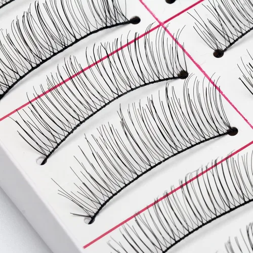 Miniatura 4 de AHIER 50 pares de pestañas postizas hechas a mano de Taiwán de aspecto natural pestañas postizas pestañas clásicas