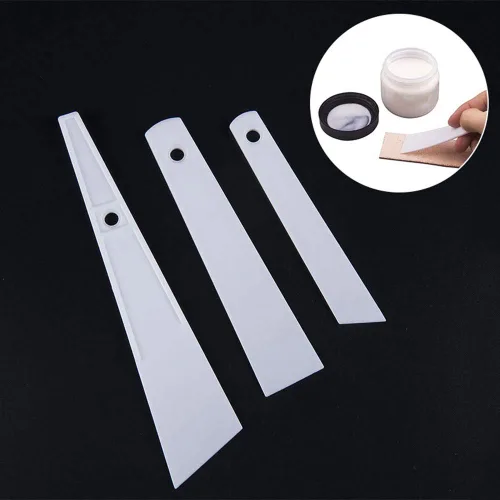 Miniatura 3 de 3 piezas de pegamento de plástico para frotar, aplicador de pegamento esparcidores hechos a mano de cuero DIY herramienta de artesanía