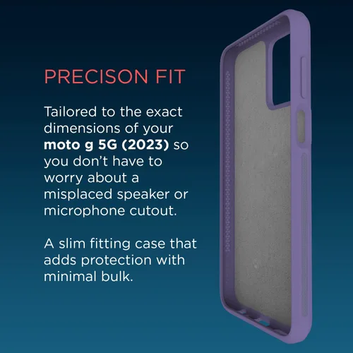 Miniatura 6 de Motorola Funda protectora texturizada para Moto G 5G (2023), Daybreak, ajuste de precisión, absorción de golpes para un mejor agarre del teléfono