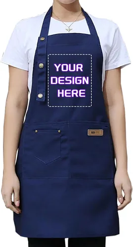 Miniatura 17 de BeautyWill Delantal personalizado personalizado para hombres y mujeres, delantal de cocina personalizado con bolsillos, nombre, texto, logotipo