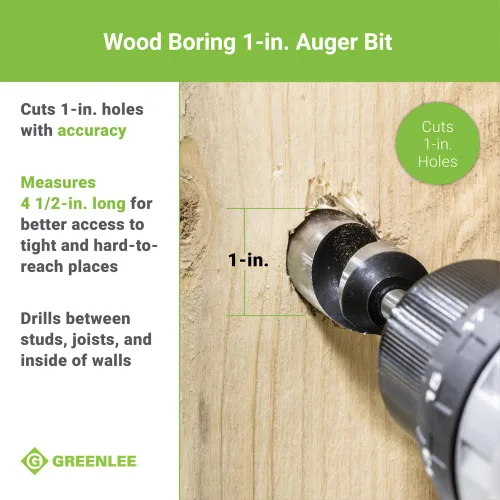 Miniatura 3 de Greenlee 60A-1 BIT, AUGER CAMBIO RÁPIDO (1A)