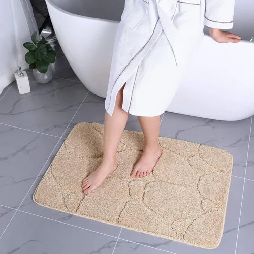 Miniatura 9 de M23 - Alfombra de baño de microfibra absorbente de agua súper suave, tapetes de baño para ducha, antideslizantes, lavables a máquina