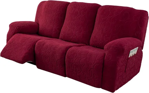 Miniatura 20 de Fundas para Sofá Reclinable Seccional Funda de Sofá para Sofá Reclinable de 3 Asientos, 5 Piezas Funda Elástica para Sofá de 3 Cojines Reclinable