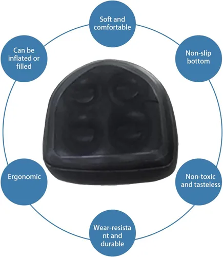 Miniatura 4 de Asiento inflable para bañera de hidromasaje con ventosas y cubierta de malla, asiento de cojín inflable de doble uso, almohada inflable