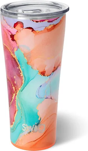 Miniatura 25 de Swig Life - Vaso de 22 oz con aislamiento térmico, vaso de café con tapa, apto para portavasos, apto para lavavajillas, acero inoxidable, taza