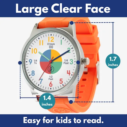 Miniatura 2 de OWLCONIC Reloj analógico para niños Relojes para niñas y niños de 7 a 12 años Reloj analógico para niños Herramienta de enseñanza para decir