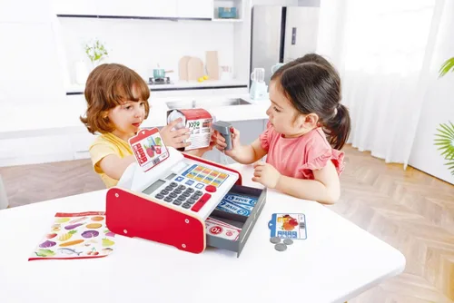 Miniatura 4 de Hape Caja registradora Beep 'n' Buy Caja registradora de juguete de juego de rol para niños, para niños a partir de 3 años