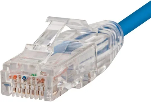 Miniatura 3 de Monoprice - Cable de conexión Ethernet Cat6 de 2 pies, azul, nivel de componente, UTP 28AWG, 550 MHz, cobre desnudo puro, sin enganches, RJ45, serie
