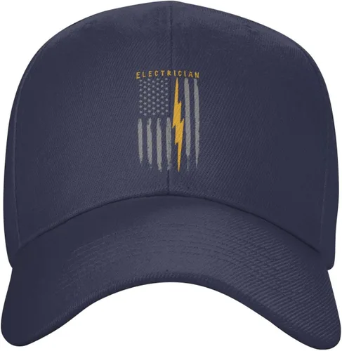 Miniatura 13 de Gorra de béisbol de electricista estadounidense con bandera de Estados Unidos