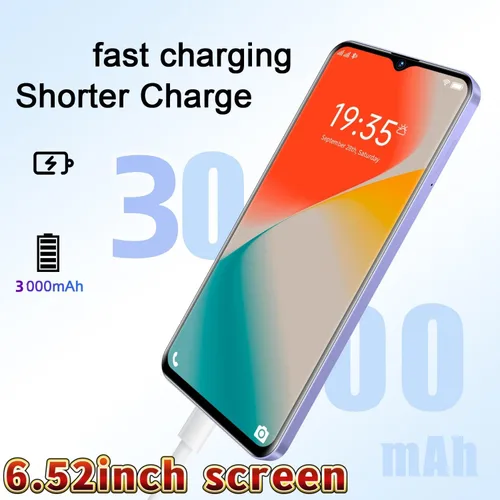Miniatura 8 de Teléfono desbloqueado, pantalla HD de 6.52 pulgadas, 4+4 GB de RAM y 128/GB ROM/TF 256GB, doble SIM desbloqueado US 4G LTE, cámaras de 5 MP+13 MP