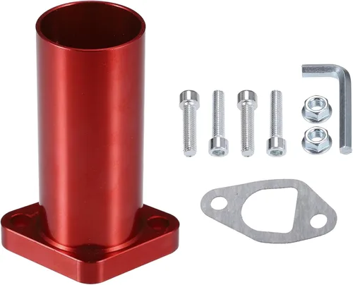 Miniatura 8 de uxcell Tubo de admisión múltiple de entrada para carburador PWK24, motor de mini bicicleta Go Kart, tubo de admisión universal de carreras, 1 juego
