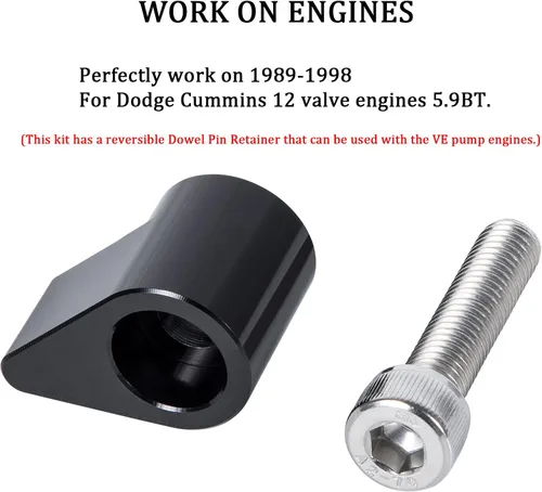 Miniatura 3 de Kit de reparación KDP de pasador Killer para 1989-1998 para Dodge Cummins 12 motores de válvulas 5.9BT (negro)
