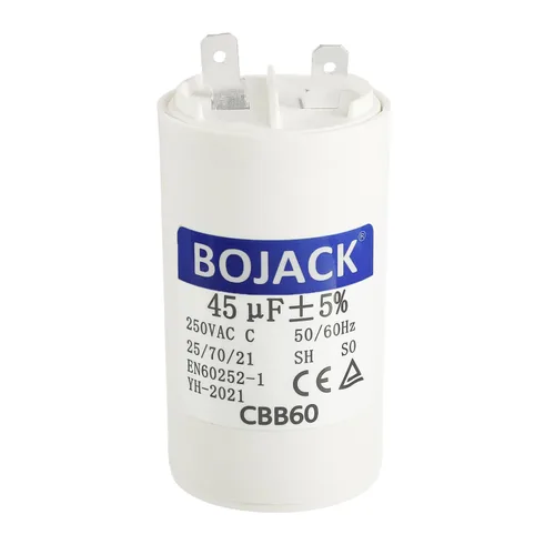 BOJACK 45uf 45MFD uF CBB60 Condensador de funcionamiento de lavadora Frecuencia del condensador de funcionamiento del motor 50/60Hz 250VAC 250V Stud