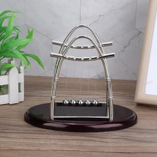Miniatura 3 de Newtons - Bolas de equilibrio para cuna, bolas cinéticas oscilantes, bolas de equilibrio educativas de física, bolas de equilibrio de escritorio