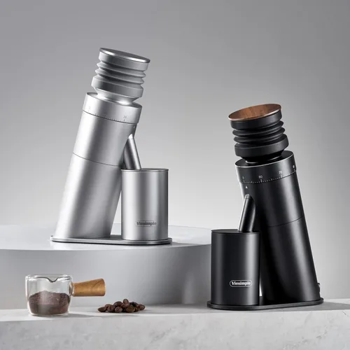 Miniatura 7 de Molinillo de café, Viesimple Gen 4, molinillo de café de rebabas de dosis única con taza dosificadora magnética, molinillo eléctrico de granos
