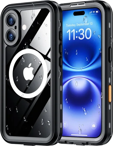 Miniatura 29 de Red2Fire Funda impermeable para iPhone 16, protector de pantalla integrado y protector de cámara, compatible con MagSafe, cuerpo completo a prueba