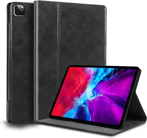 Funda de piel auténtica para iPad Pro de 11 pulgadas de 4ª/3ª/2ª/1ª generación, carcasa protectora de piel auténtica para 2022/2021/2020/2018,