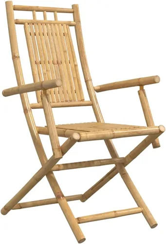 Miniatura 5 de Sillas plegables para patio, 6 piezas, 20.9 x 26 x 39 pulgadas, bambú para comedor, sillas de mesa de comedor para patio, terraza, playa, picnic