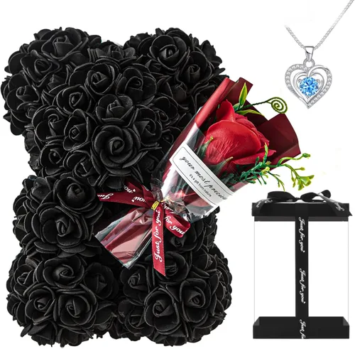 Regalos de oso de rosas para mujer, el mejor regalo para el día de San Valentín, día de la madre, Navidad, cumpleaños, regalo de oso de peluche de