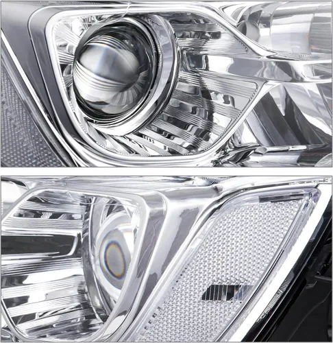 Miniatura 9 de M-AUTO Faros delanteros con bombillas LED premontadas de 6000 K compatibles con Jeep Grand Cherokee 14-16 Pre Facelift, carcasa cromada, esquinas