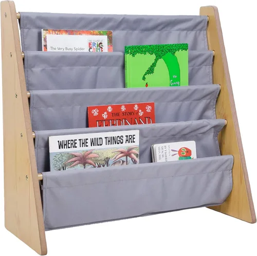 Miniatura 11 de Wildkin estantería de lona para niños y niñas, diseño de madera con cuatro estantes de tela, mantén las habitaciones, salas de juegos y aulas