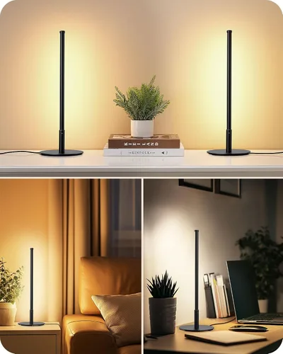 Miniatura 8 de EDISHINE Lámpara de Mesa LED Mejorada, Lámpara de Cabecera Regulable sin Escalones con 3 Temperaturas de Color, Lámpara de Mesita de Noche Moderna