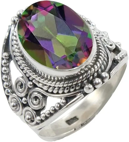 Miniatura 30 de Anillo de Plata Esterlina 925 para Mujeres con Piedra Preciosa Natural, Anillo de Compromiso de Plata Esterlina, Piedra Natal de Junio con Engaste