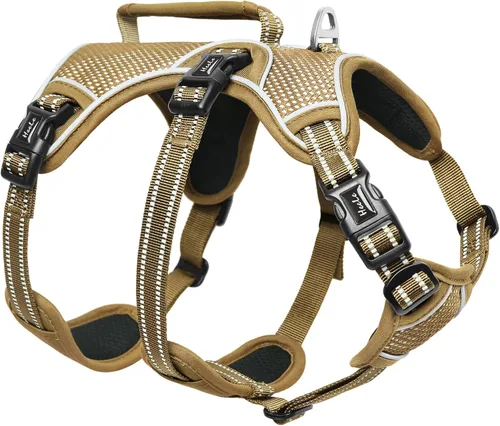 Miniatura 10 de HEELE Arnés para perro, arnés para perro a prueba de escapes, liberación en el cuello, chaleco ajustable reflectante sin tirones con mango duradero