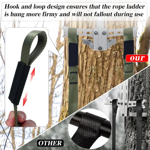Miniatura 4 de 4Step Climbing Aider for Hunting Climbing Stick Aider Webbing Rope Ladder