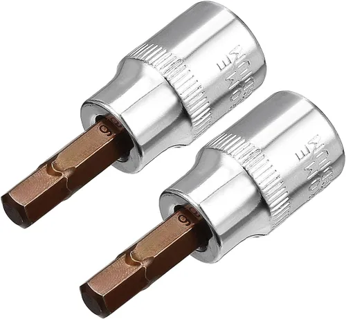 Miniatura 13 de uxcell Juego de 2 llaves hexagonales de 1/4 pulgadas x H5 (0.197 in), puntas de acero S2 CR-V de 1.5 pulgadas de longitud, uso con llave